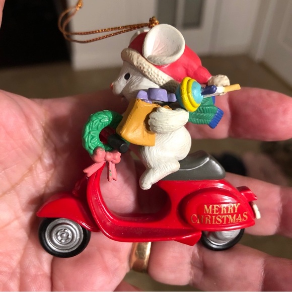 Lustre Fame Christmas Ornaments Owl Pencil Sled & Mouse on a Scooter + 2 more - Picture 4 of 11